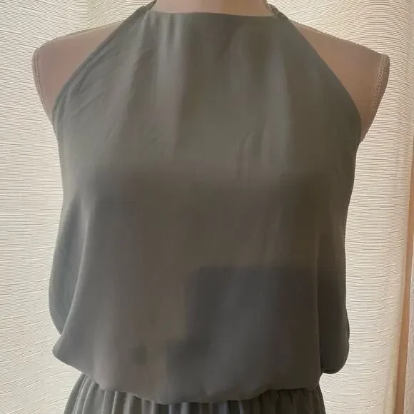 Show Me Your MUMU Heather Halter Dress, Soft Gray - Picture 4 of 8